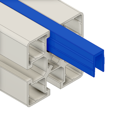 MODULAR SOLUTIONS PVC COVER PROFILE<br>BLUE, 2M